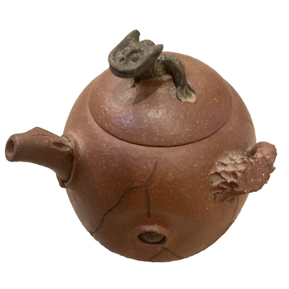 Vixing Dragon Egg Hatching‎ Teapot Vintage Red Clay Chinese